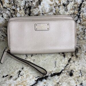 Kate Spade Light Blush Pink Double Zip Large Wristlet